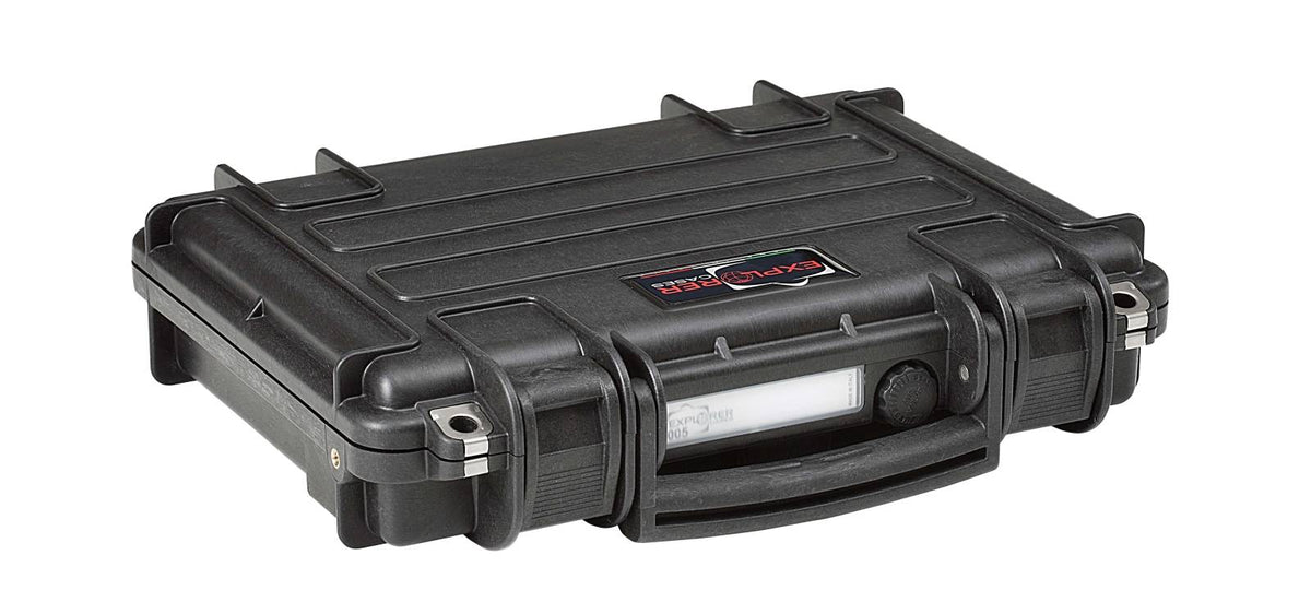 Explorer Handgun Case Black 2 Foam Layers US Flag 11.81 x 8.27 x 2.28 In