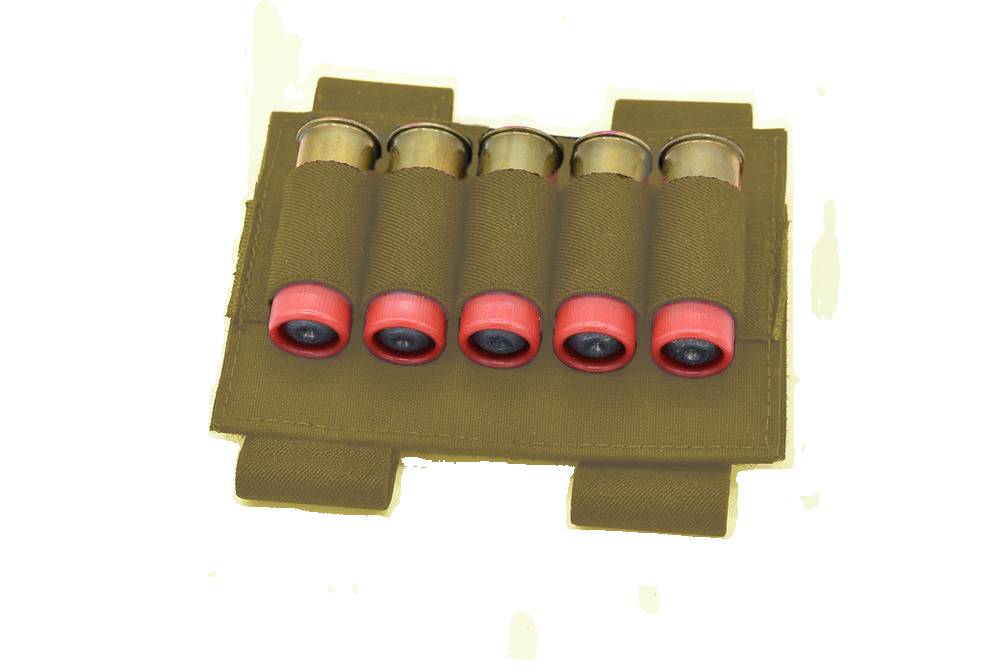 Tac Shield Coyote Shotgun Stock Shell Holder 5 Round Tactical