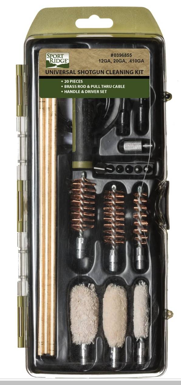 Sport Ridge Universal Shotgun Cleaning Kit 20PC Brass Rods Hard Case