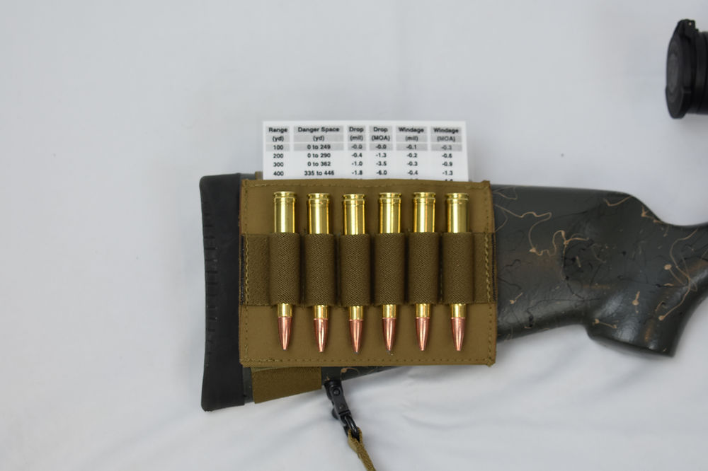 Tac Shield Coyote Precision Rifle Stock Shell Carrier 8 Shells
