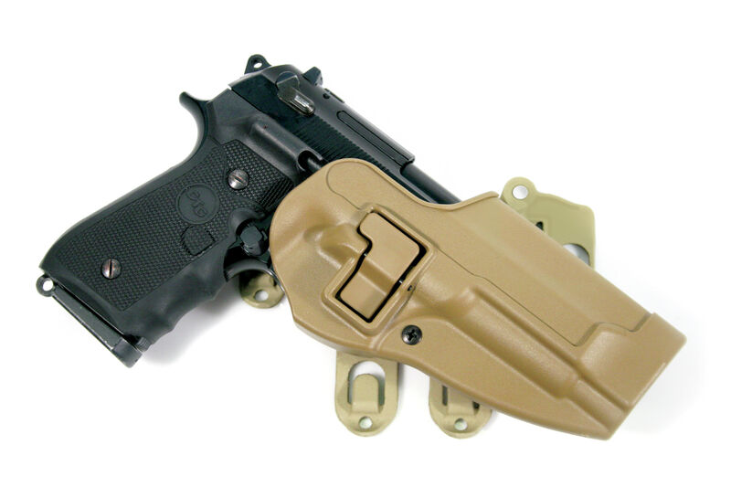 Blackhawk SERPA CQC Left-Hand Beretta 92 96 Coyote Tan Holster Strike MOLLE