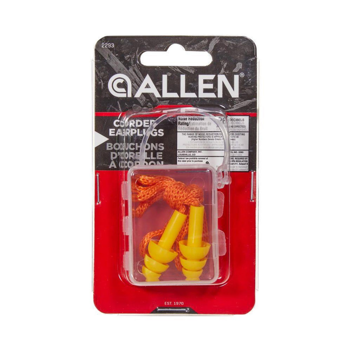 Allen Deluxe Corded Ear Plugs Small Case