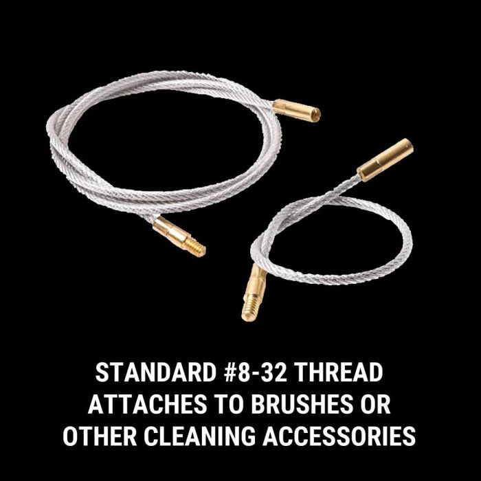 Breakthrough Clean Nylon-Coated Steel Cable 8-32 Brass Threaded for Cleaning