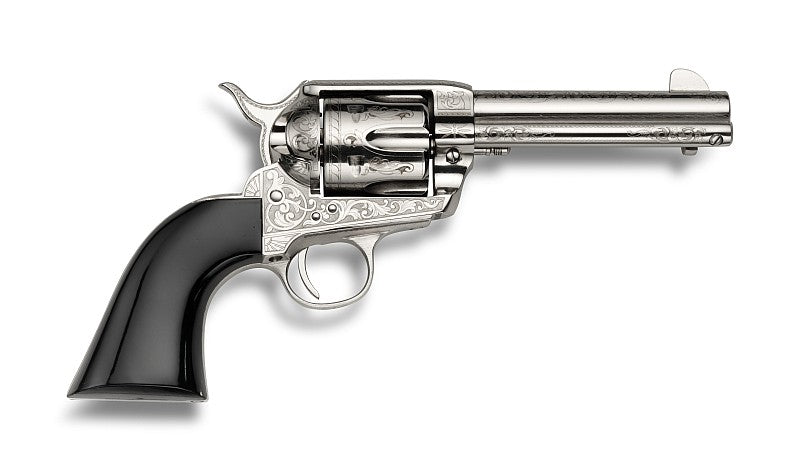 EMF GW II US Grant .45 LC SA Handgun 4 3/4 Inch Nickel Engraved Black Varnished Wood Grip