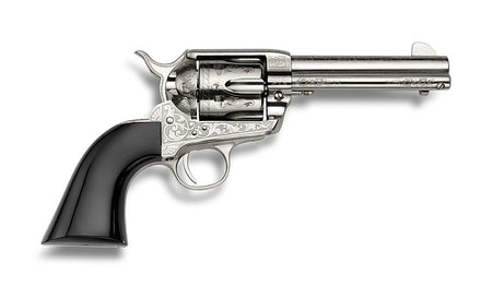 EMF GW II US Grant .45 LC SA Handgun 4 3/4 Inch Nickel Engraved Black Varnished Wood Grip