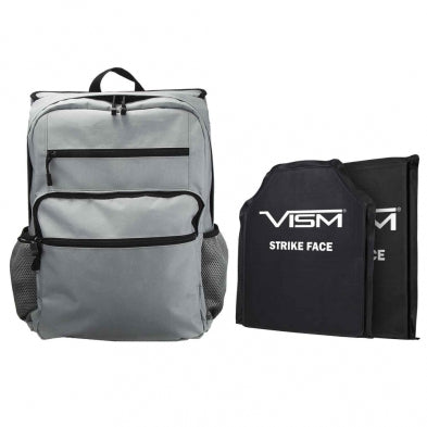 NCSTAR Guardian Level IIIA Gray Ballistic Panel Backpack 10"x12" Front/Back