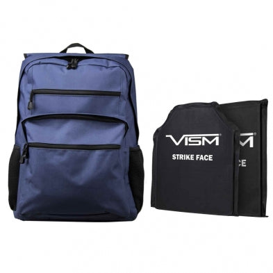 NcStar Guardian Discrete Backpack Navy Level IIIA Ballistic Panel Protection 10"x12" Front & Back