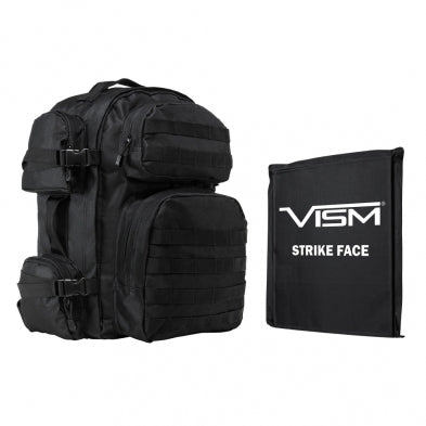 NcStar 6-Pocket Tactical Backpack Black with Integrated Soft Ballistic Panel