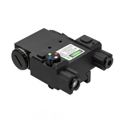 NcStar Green Laser and 4x LED Navigation Light QR Picatinny Rail Mount w/ Pressure Switch