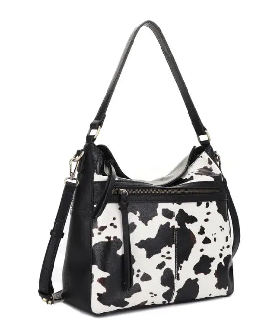 Jessie & James Dakota Concealed Carry Hobo Bag Lock & Key - Black/Cow