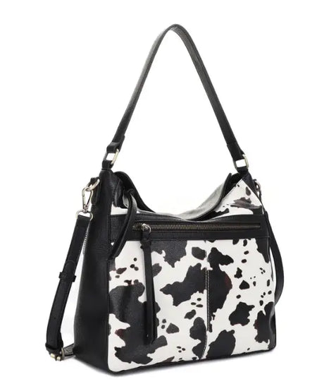 Jessie & James Dakota Concealed Carry Hobo Bag Lock & Key - Black/Cow