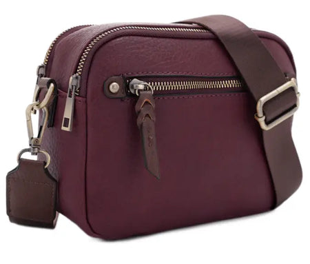 Jessie & James Beverly Concealed Carry Camera Crossbody Bag - Wine