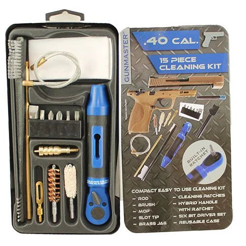 DAC GunMaster Slim Line .40 Caliber Pistol Cleaning Kit 15 Piece Ratchet
