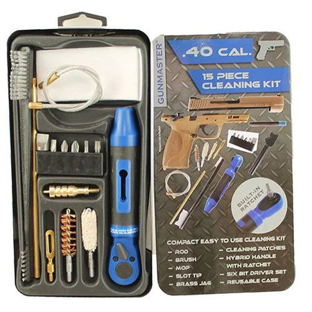 DAC GunMaster Slim Line .40 Caliber Pistol Cleaning Kit 15 Piece Ratchet