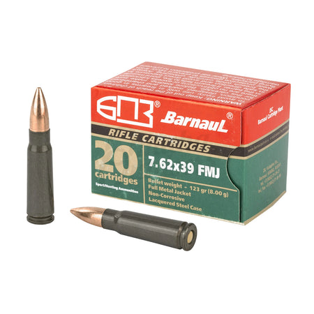 Barnaul 7.62x39mm  123 grain Full Metal Jacket ammunition