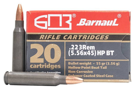 Barnaul .223 Remington HOLLOW POINT BOAT TA 55 grain Hollow Point Boat Tail ammunition