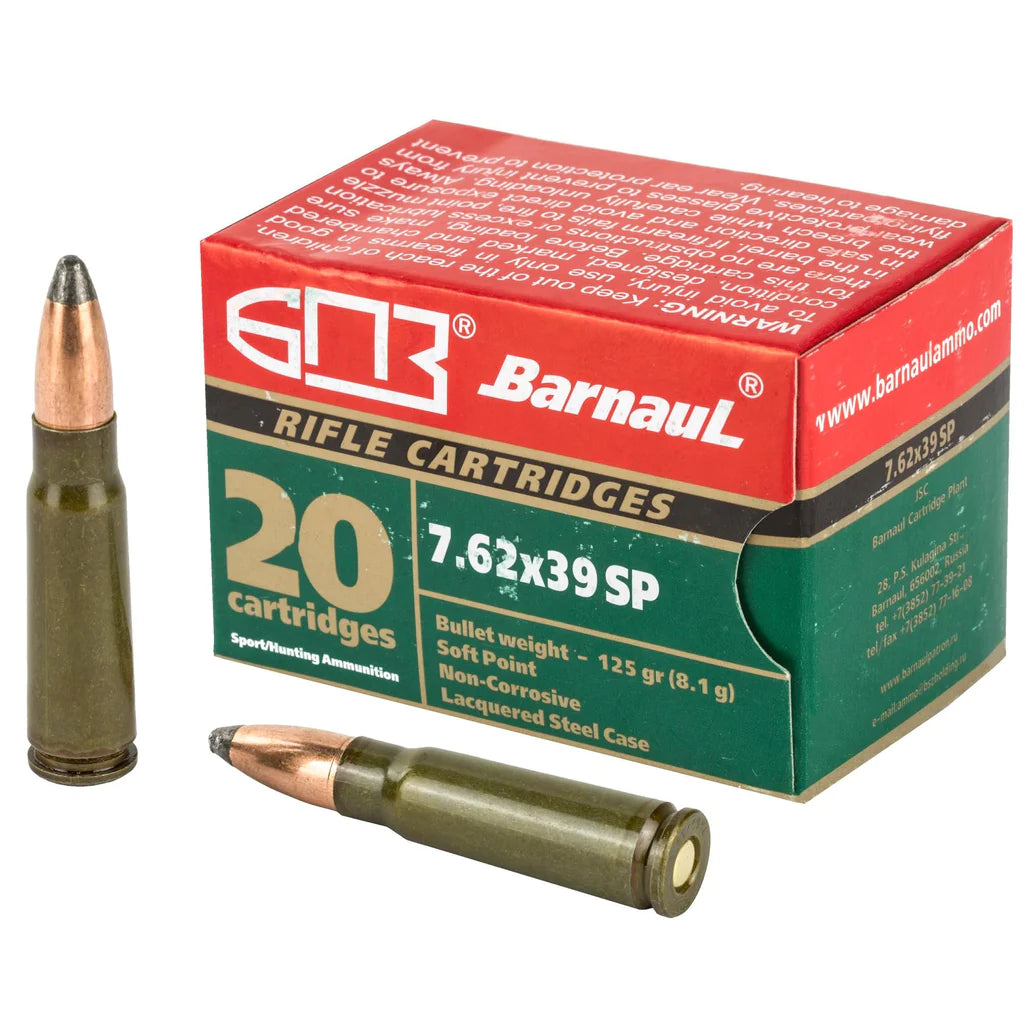 Barnaul 7.62x39mm BARNAUL 125 grain Soft Point ammunition
