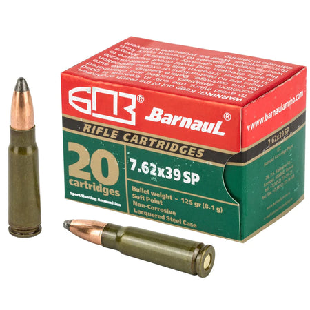 Barnaul 7.62x39mm BARNAUL 125 grain Soft Point ammunition
