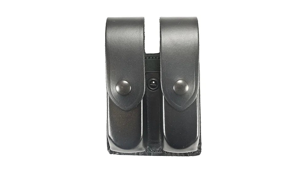 DeSantis Double Mag Carrier Glock 17 22 37 HK USP 9mm 40 Plain Black Leather
