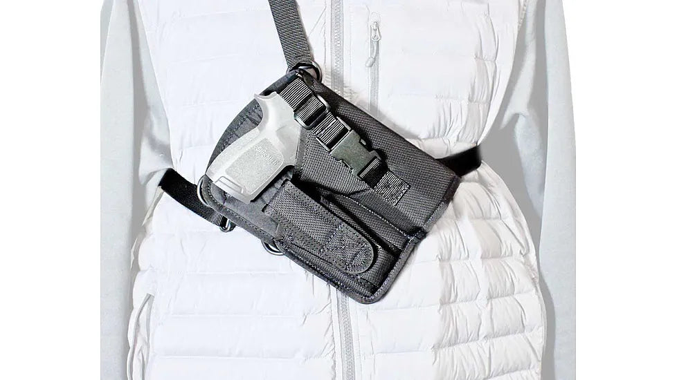 DeSantis Yukon LH Shoulder Rig Black Nylon Adj Harness Large Semi-Auto Pistol