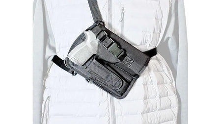 DeSantis Yukon LH Shoulder Rig Black Nylon Adj Harness Large Semi-Auto Pistol