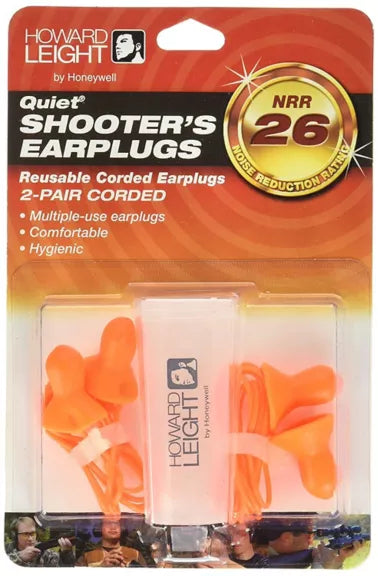 Howard Leight Corded Foam Earplugs 26NRR with Case, 6x2-Pair Packs