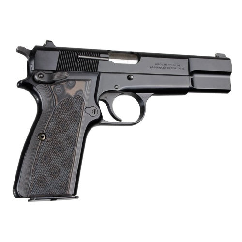 Hogue Piranha G10 G-Mascus Grips Browning Hi-Power Black Grey