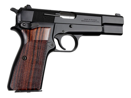 Hogue Browning Hi-Power Cocobolo Checkered Pistol Grips