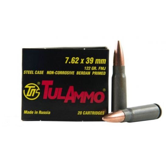Tulammo 7.62x39mm TULAMMO 122 grain Hollow Point ammunition