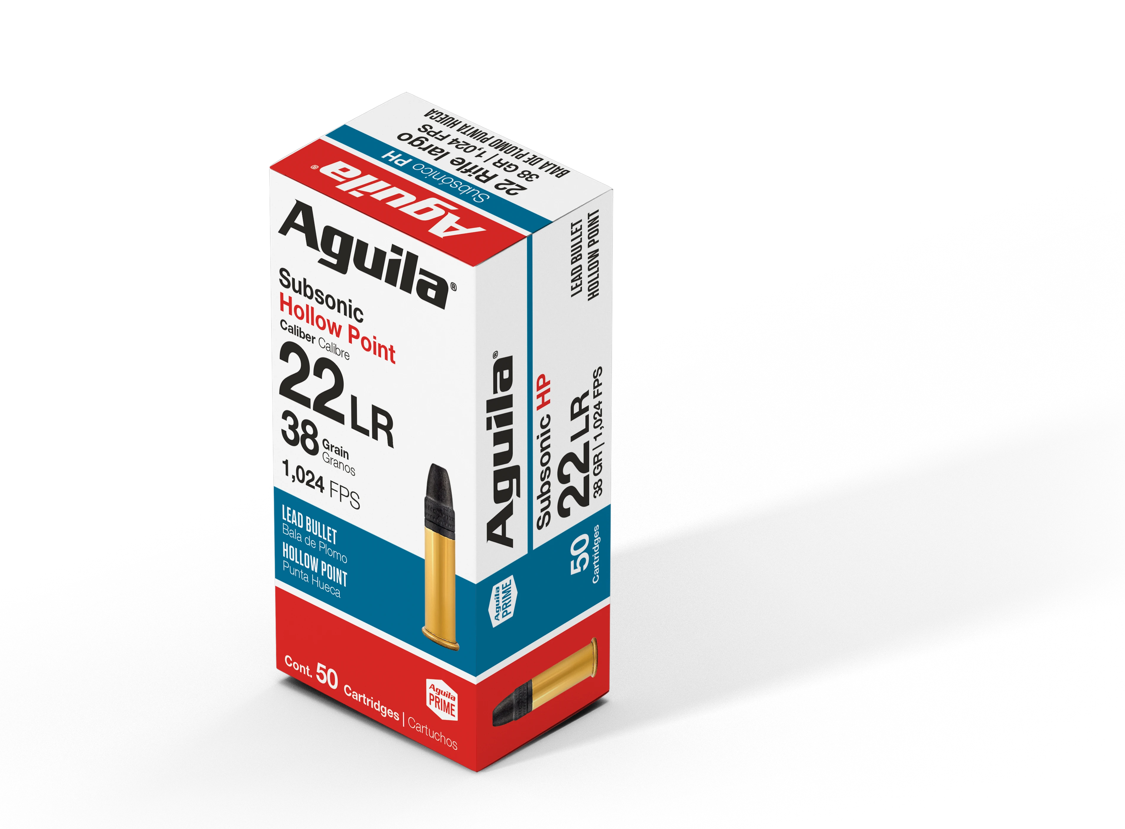 Aguila .22 Long Rifle Subsonic 40 grain Hollow Point ammunition