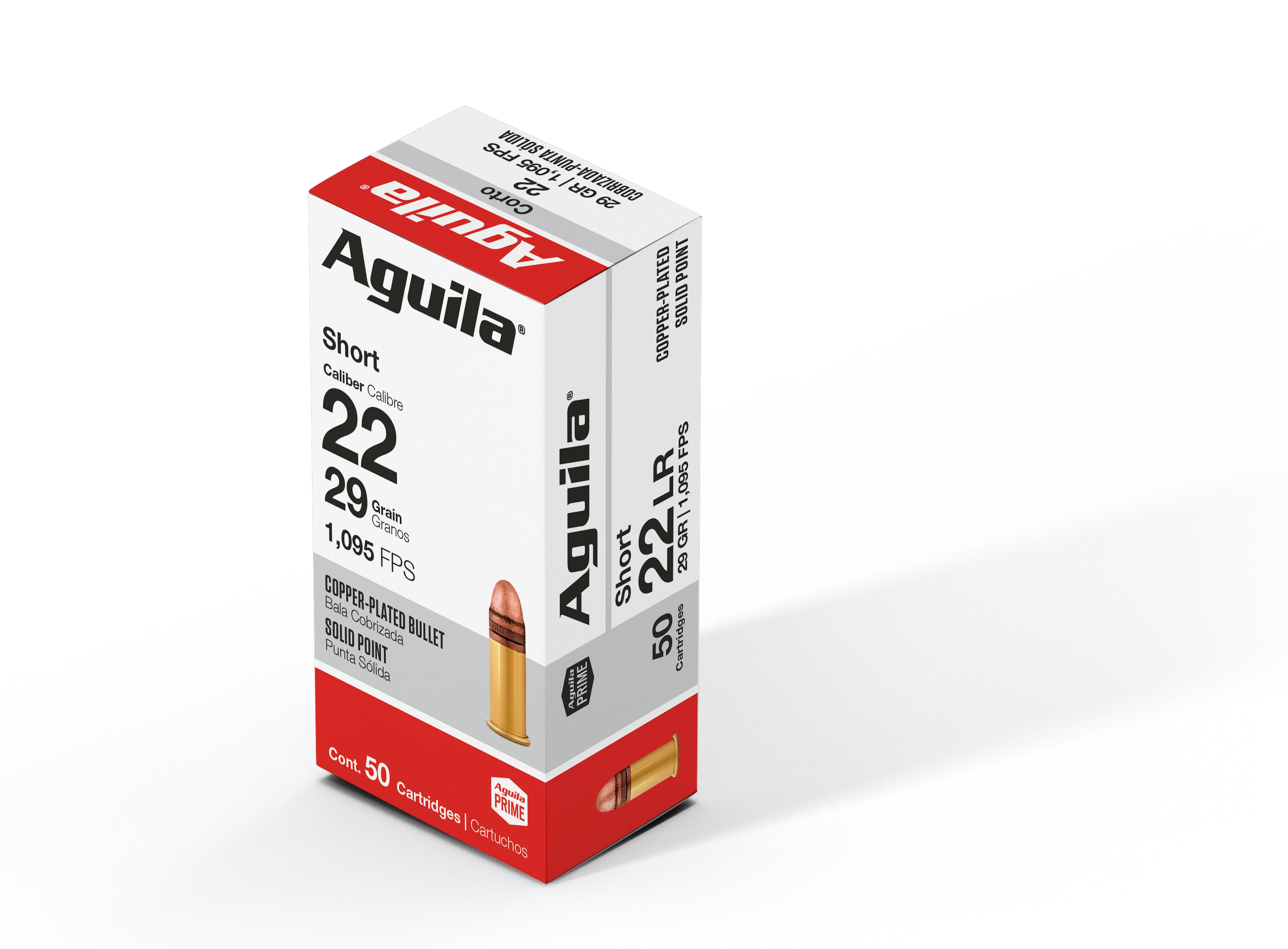 Aguila Super Extra Hi-Velocity Copper Plated Solid Point 29 Grain .22 Short 1095 fps 640420001135