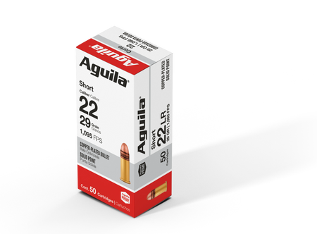 Aguila Super Extra Hi-Velocity Copper Plated Solid Point 29 Grain .22 Short 1095 fps 640420001135