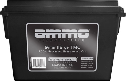 Ammo Inc 9mm Luger / Parabellum Signature Field Box 115 grain Total Metal Case ammunition