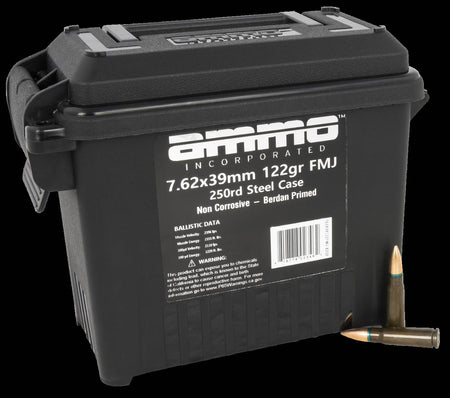 Ammo Inc 7.62x39mm Signature Target 122 grain Full Metal Jacket ammunition