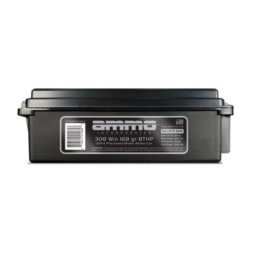 Ammo Inc .308 Win / 7.62x51mm  168 grain Hollow Point Boat Tail ammunition