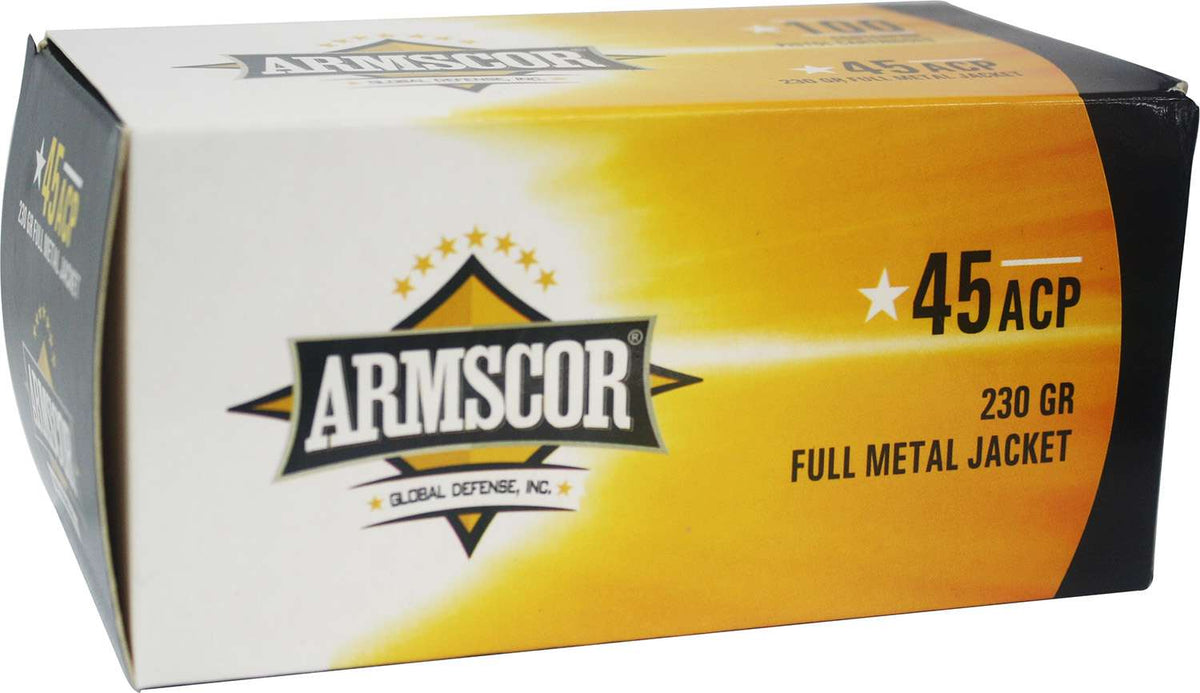 Armscor .45 ACP/Auto PERCISION 230 grain Full Metal Jacket ammunition