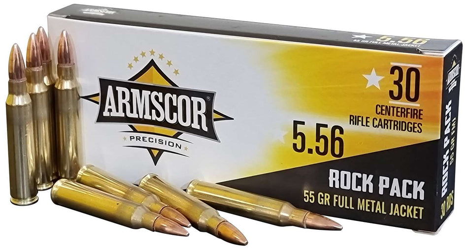 Armscor 5.56x45mm NATO  55 grain Full Metal Jacket ammunition