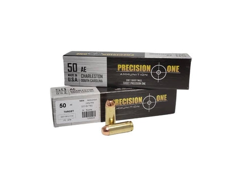 Precision One .50 AE  325 grain Full Metal Jacket ammunition