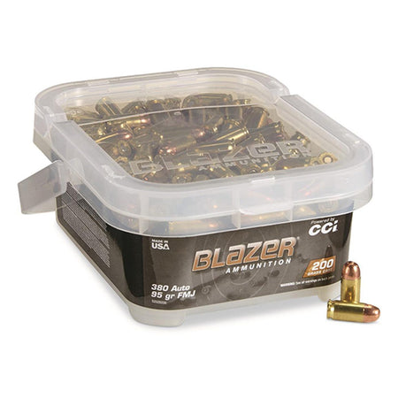 Blazer .380 ACP/Auto Brass 95 grain Full Metal Jacket ammunition