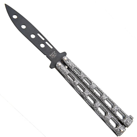 Bear & Sons Butterfly Trainer Knife 5" Silver Powder Coated