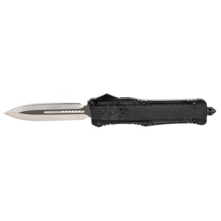 CobraTec Large Black Non-Serrated Dagger OTF Folding Knife