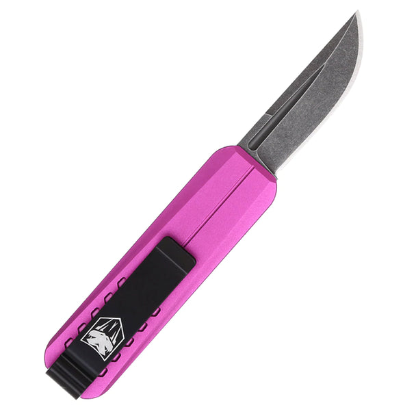 CobraTec CALI 928 Drop Point Non-Serrated Knife in Purple