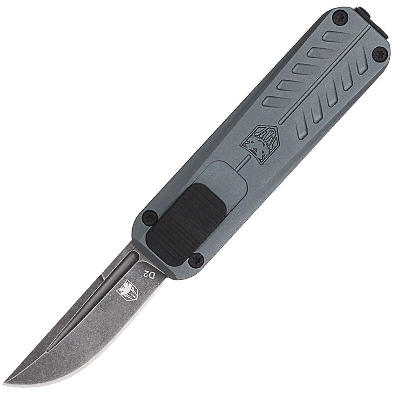CobraTec CALI 928 Drop Point Non-Serrated Knife in Gray