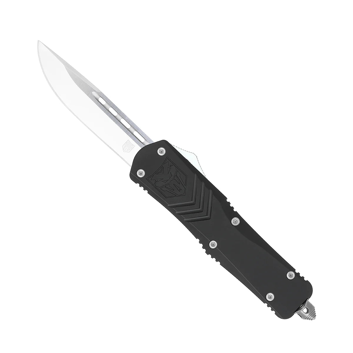 CobraTec Large FS-X Non-Serrated Drop Point OTF Knife Black