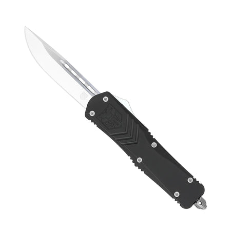 CobraTec Large FS-X Non-Serrated Drop Point OTF Knife Black