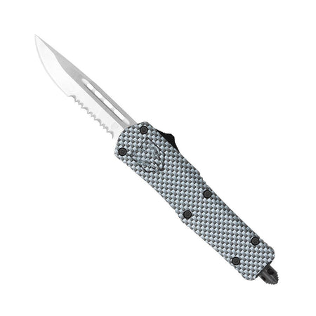 CoBRATec Small Carbon Fiber FS-3 Drop Automatic OTF Knife Serrated