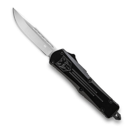 CobraTec Large FS-3 Black Drop Non-Serrated Out-the-Front Knife