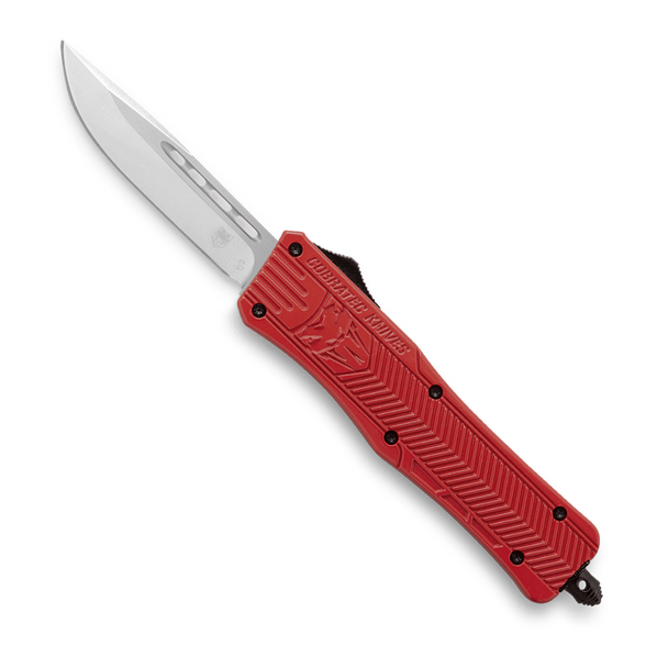 CoBRATec Small Red Drop Automatic OTF Knife Non-Serrated