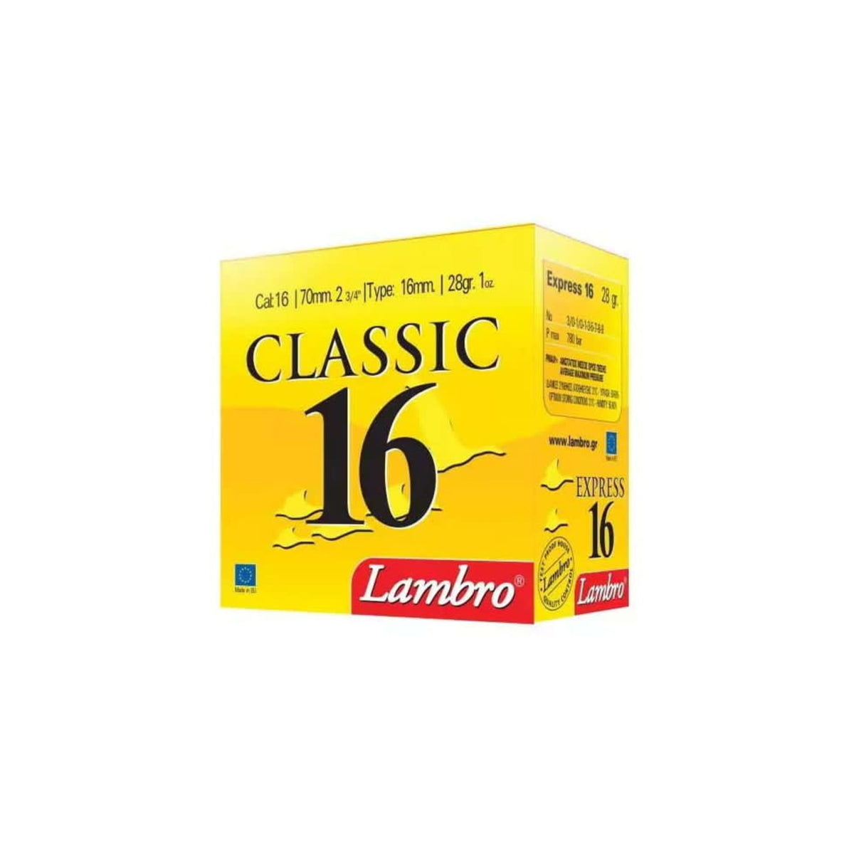 Lambro 16 Gauge Shotgun Ammo LAMBRO 2.75 in 1 oz #8