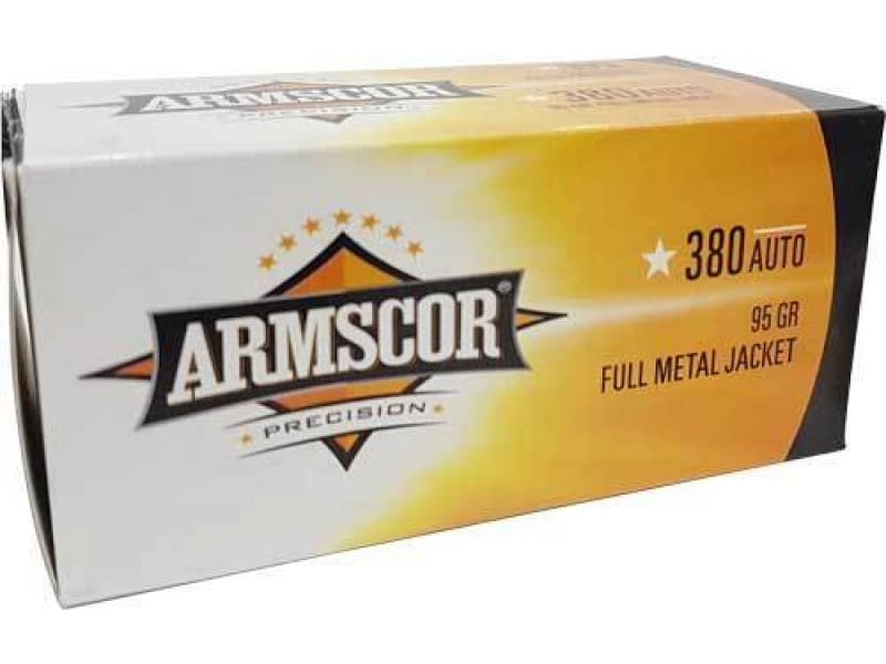 Armscor .380 ACP/Auto  95 grain Full Metal Jacket ammunition